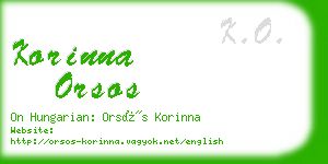 korinna orsos business card